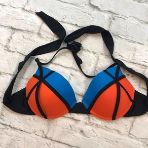 Bikini top size Medium strappy push-up